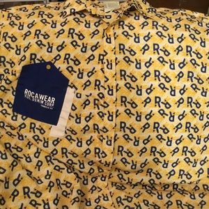 Rocawear men’s casual yellow xxxl button down